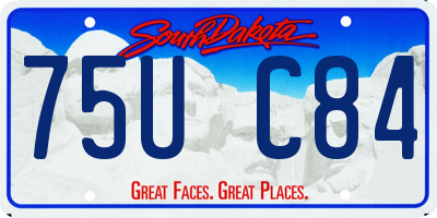 SD license plate 75UC84