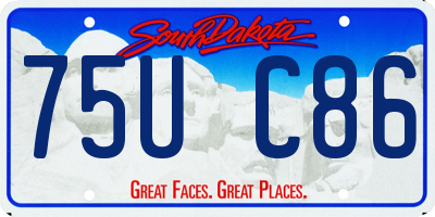 SD license plate 75UC86