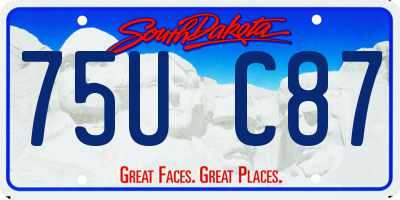 SD license plate 75UC87