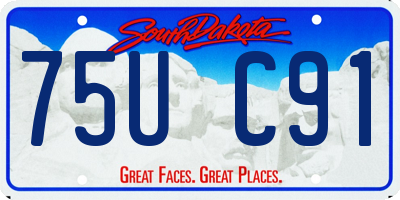 SD license plate 75UC91