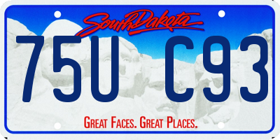 SD license plate 75UC93