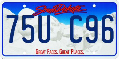 SD license plate 75UC96