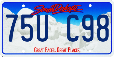 SD license plate 75UC98