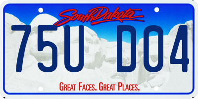 SD license plate 75UD04