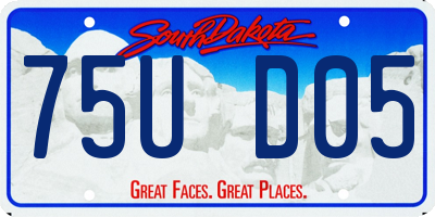 SD license plate 75UD05