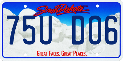 SD license plate 75UD06
