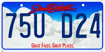 SD license plate 75UD24
