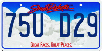 SD license plate 75UD29