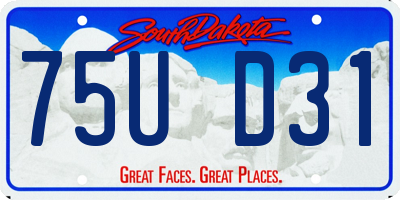 SD license plate 75UD31