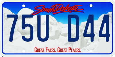SD license plate 75UD44