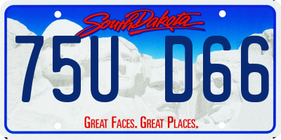 SD license plate 75UD66