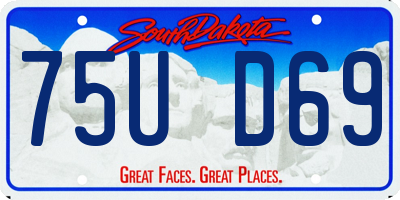 SD license plate 75UD69