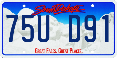 SD license plate 75UD91