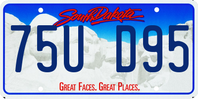 SD license plate 75UD95