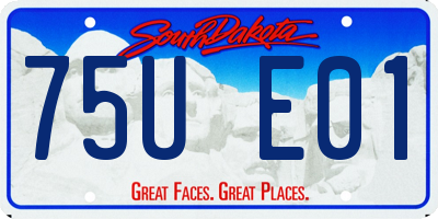 SD license plate 75UE01
