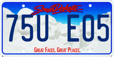 SD license plate 75UE05