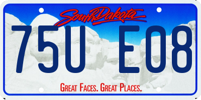 SD license plate 75UE08