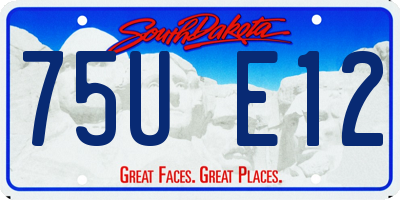 SD license plate 75UE12