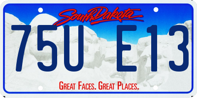 SD license plate 75UE13