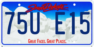 SD license plate 75UE15