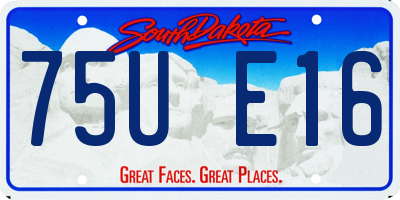 SD license plate 75UE16