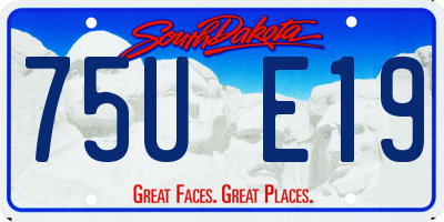 SD license plate 75UE19