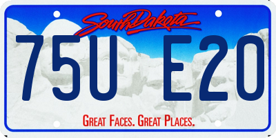 SD license plate 75UE20
