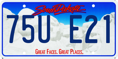 SD license plate 75UE21