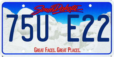 SD license plate 75UE22