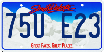 SD license plate 75UE23