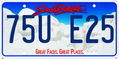 SD license plate 75UE25