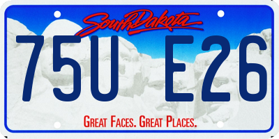 SD license plate 75UE26