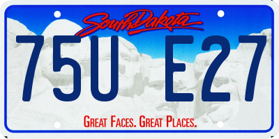 SD license plate 75UE27