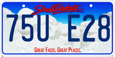 SD license plate 75UE28