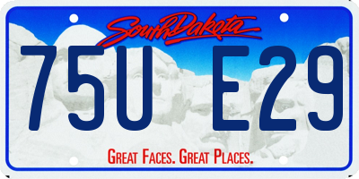 SD license plate 75UE29