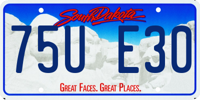 SD license plate 75UE30