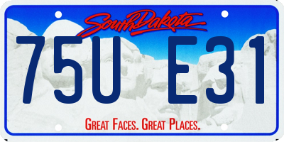 SD license plate 75UE31