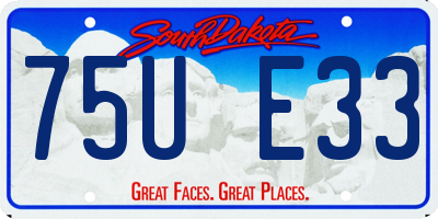 SD license plate 75UE33