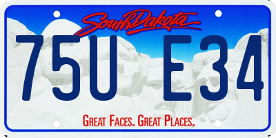 SD license plate 75UE34