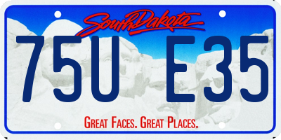 SD license plate 75UE35
