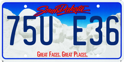 SD license plate 75UE36