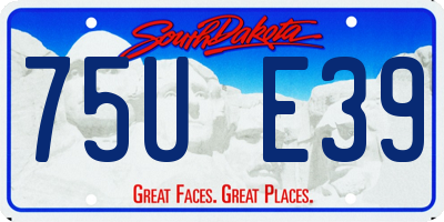 SD license plate 75UE39