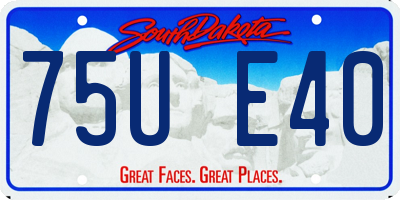 SD license plate 75UE40