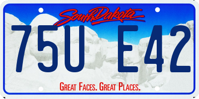 SD license plate 75UE42