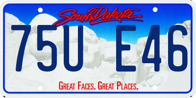 SD license plate 75UE46