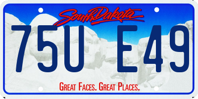 SD license plate 75UE49