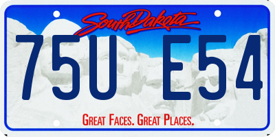SD license plate 75UE54