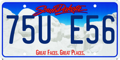 SD license plate 75UE56