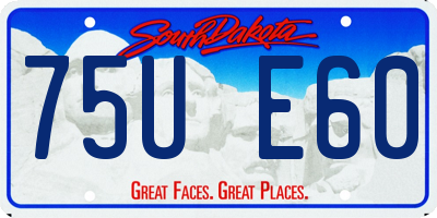 SD license plate 75UE60