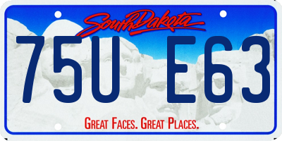 SD license plate 75UE63